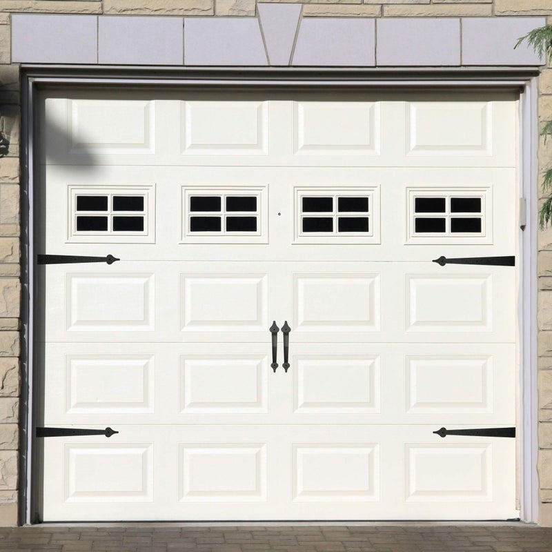 skysen Steel Garage Door Decorative Hinges Handles Accents Hardware kit Screw Mount,Black(tckls) - Image 2